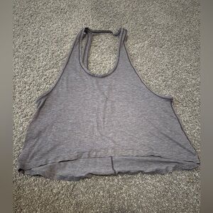 Lululemon Intended Tank Top Heathered Black Currant Purple Open Back